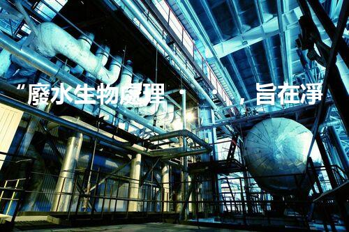 “廢水生物處理，旨在凈化水源，守護(hù)碧水藍(lán)天”